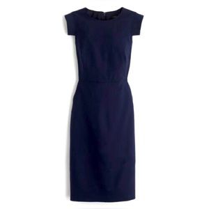 J CREW Resume Dress sz 8P Navy Blue -